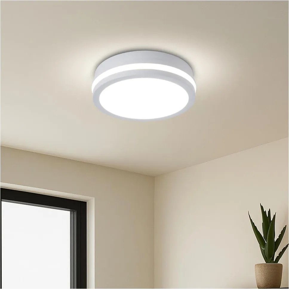 Brilagi - Plafonieră LED de exterior BENE LED/18W/230V Ø 21,5 cm albă IP54