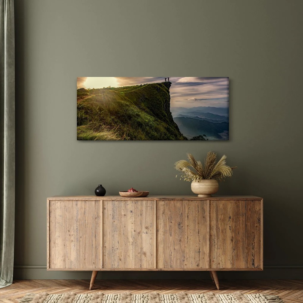 Tablou - Femei la stânci (120x50 cm)