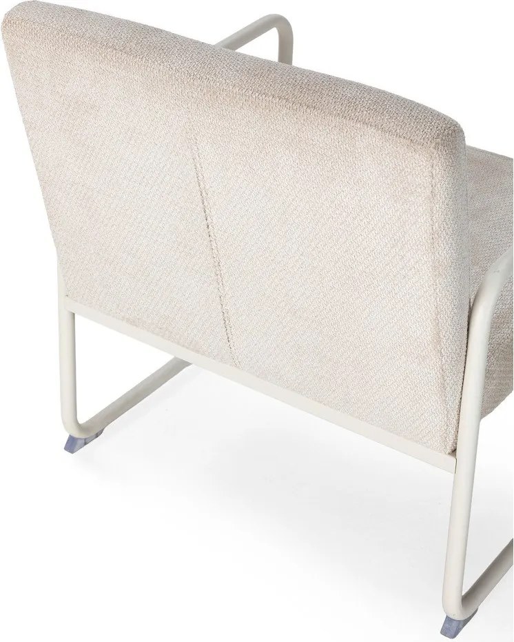 Fotoliu bej cu tapițerie din chenille Vince – MOME