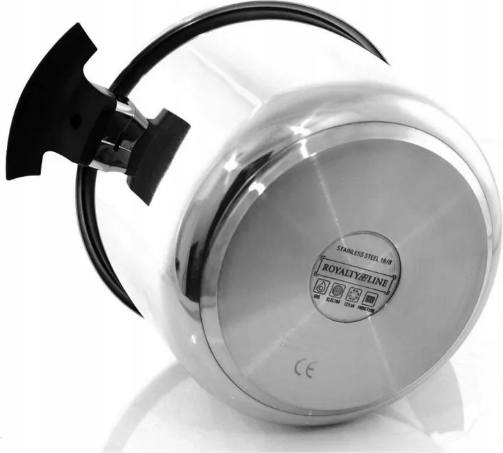 Oala sub presiune Royalty Line RL-PS8L, 8 L, 80 kPa, Otel inoxidabil, Supapa de siguranta, Inductie, Argintiu