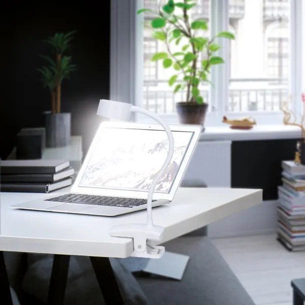 Lampă LED flexibilă dimabilă cu clemă Solight WO3001-W LED/2W/5V 3000/4000/6500K alb