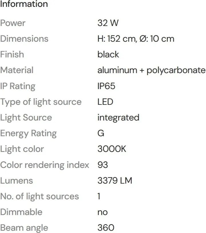 Stalp LED iluminat exterior IP65 Gardenia 32W