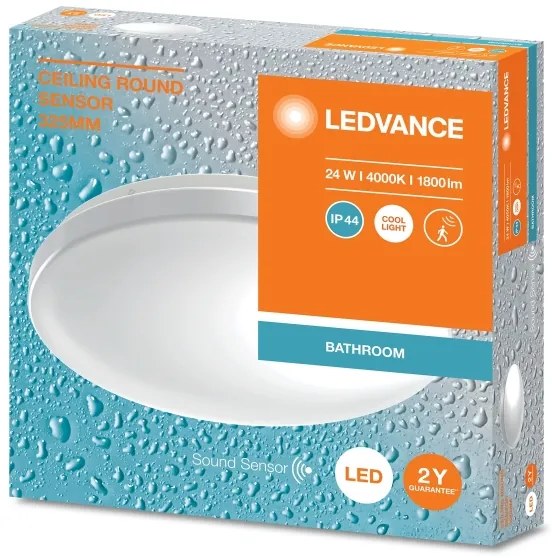 Ledvance - Plafonieră LED rotundă pentru baie cu senzor LED/24W/230V IP44