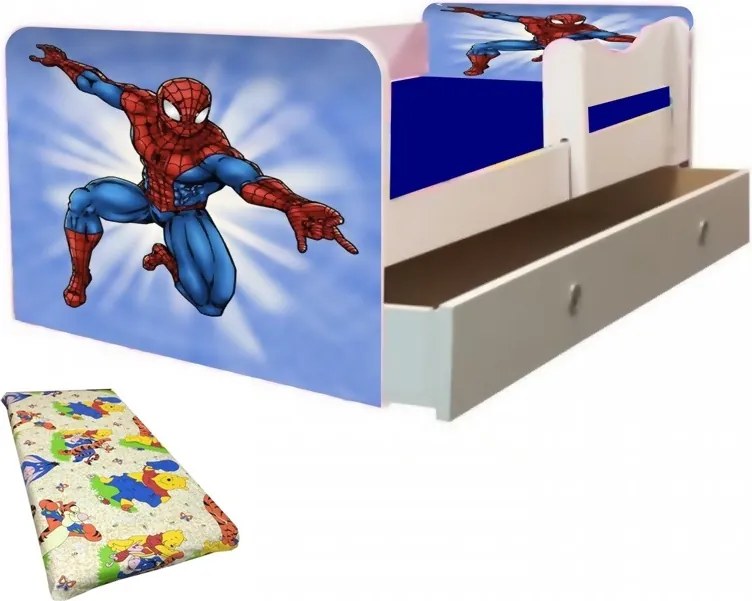 Junior Spiderman cu saltea si sertar