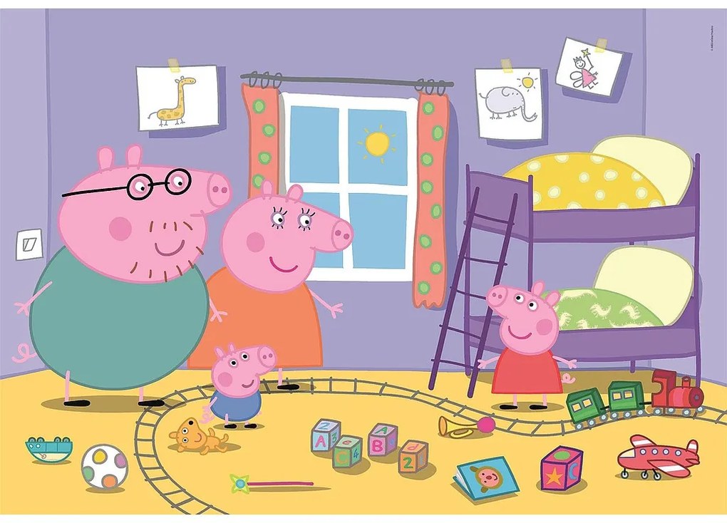Purcelușa Peppa Play Room Puzzle maxi Clementoni 60 de piese