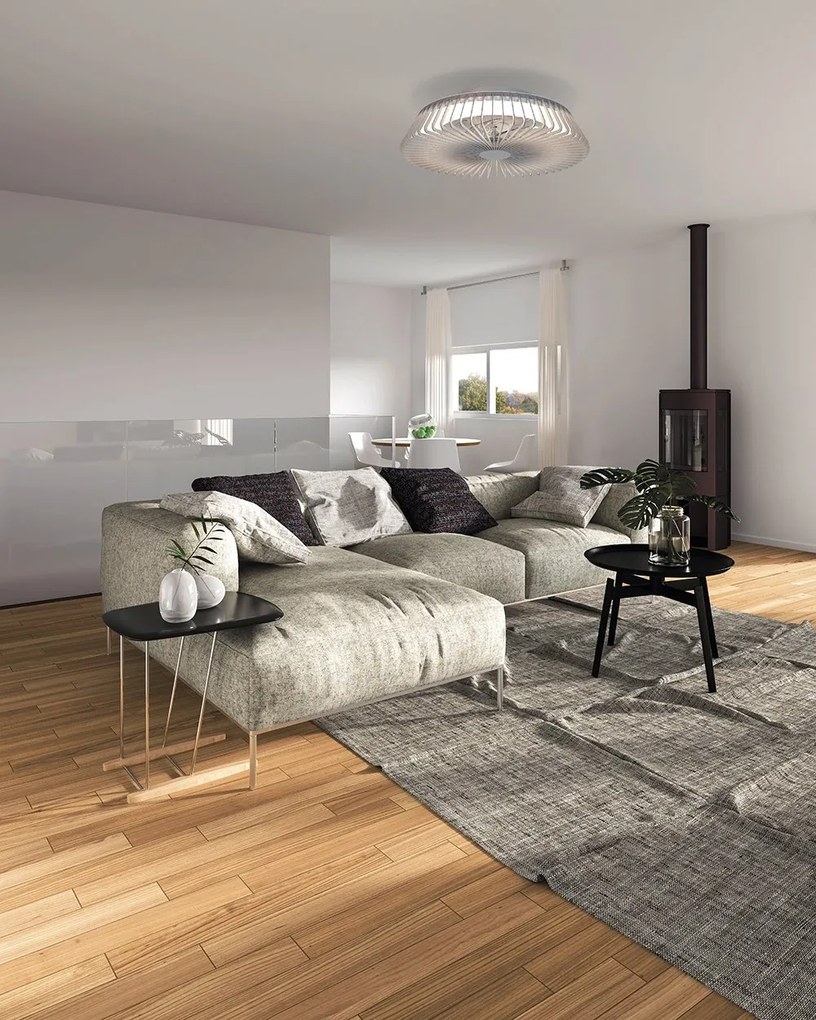 Lustra LED Smart cu Ventilator si telecomanda HIMALAYA argintiu