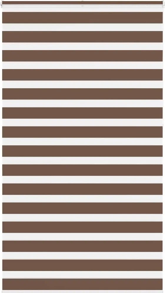 vidaXL Jaluzea tip zebra maro lățime țesătură 125,9 cm poliester