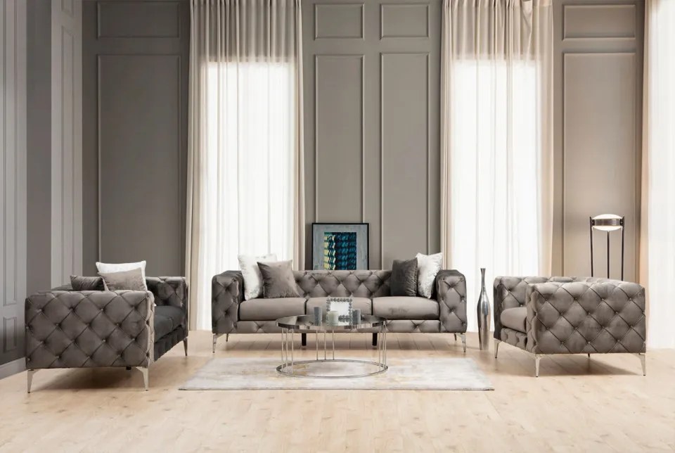 Canapea cu 3 Locuri Como 3 Seater, Antracit