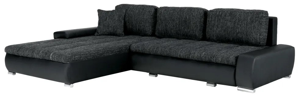 Coltar extensibil TONIKS negru, 300/215/73 cm