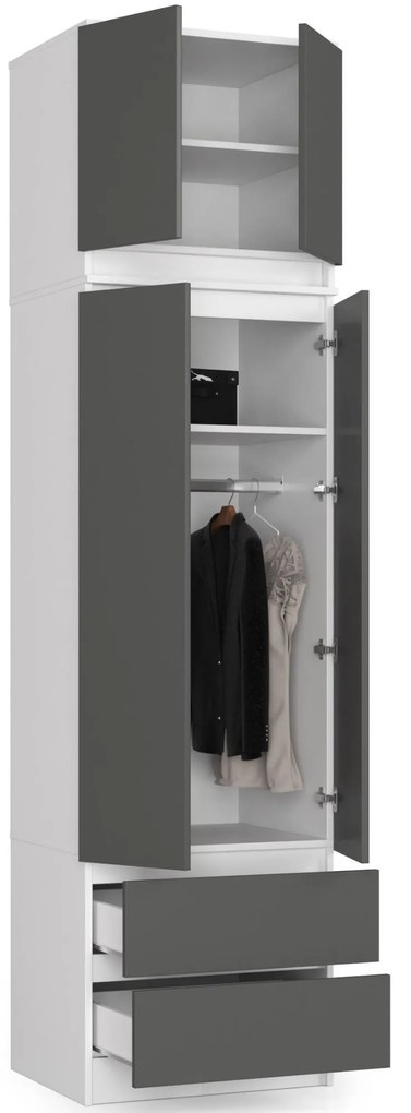 Suprastructură pentru dulap Sashka II (Alb + gri). 1070866