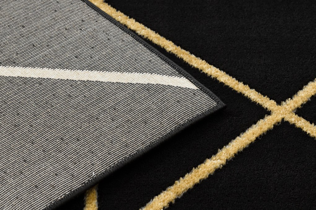 Exclusiv EMERALD covor 1012 glamour, stilat, geometric negru / aur - SECUNDAR-COTATI PRODUSUL