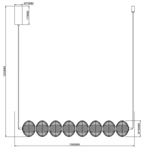 Zuma Line 003064-034757 - Lustra LED suspendată pe cablu GALATEA, LED/50W/230V, auriu