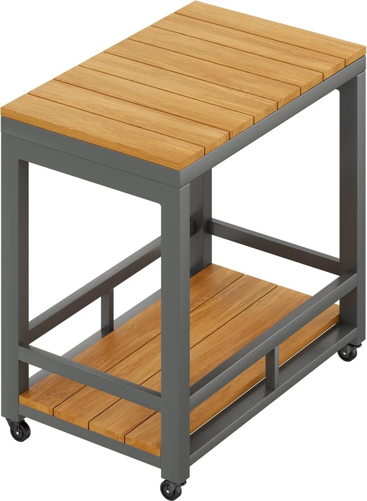 Set modern de canapea pentru exterior, masă detașabilă, cotiere împletite și perne groase de șezut, Gri+Culoare naturală