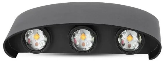 Aplică LED de exterior 6xLED/6W/230V IP54 3000K neagră