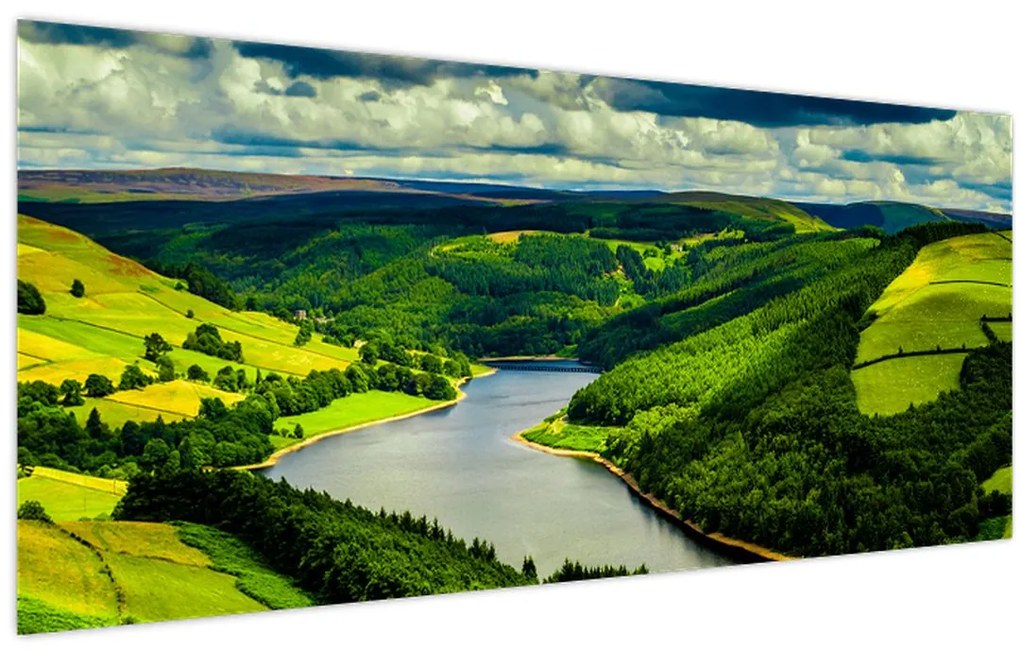 Tablou - Peisaj verde (120x50 cm)