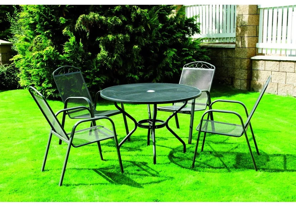 Masă de grădină rotundă din metal ø 106 cm - Rojaplast
