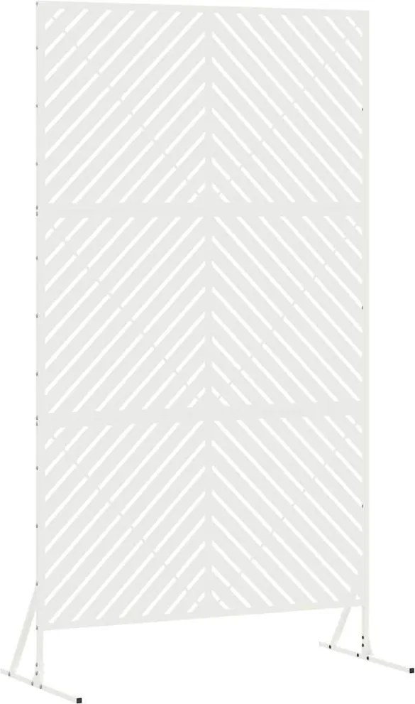 vidaXL Ecran de intimitate Alb 100 x 50 x 180 cm Oțel