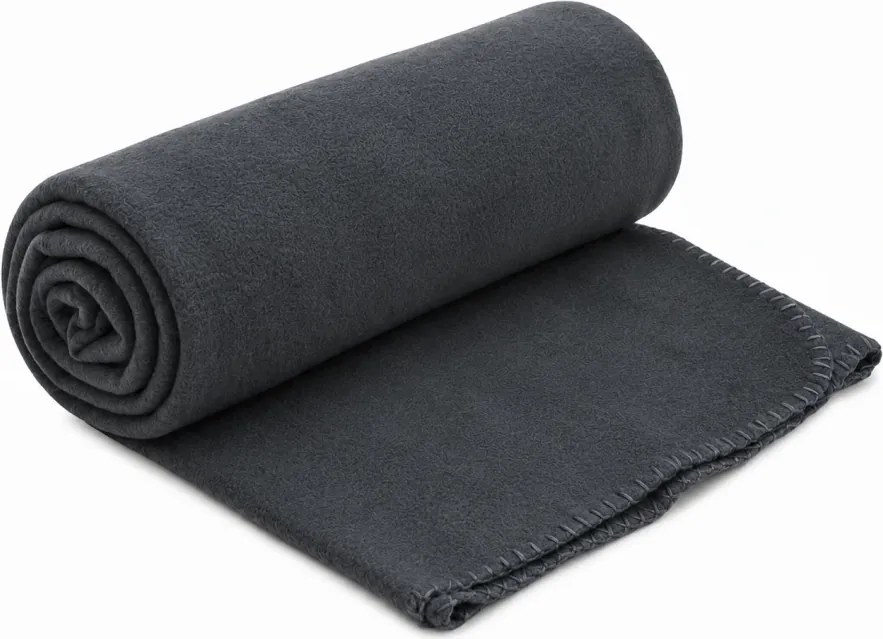 Patura fleece FLEORA, gri inchis Dimensiune: 200 x 220 cm