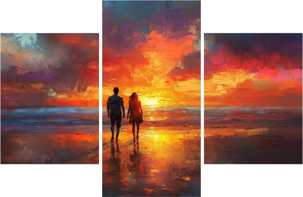 Tablou - Plimbare pe plajă (90x60 cm)