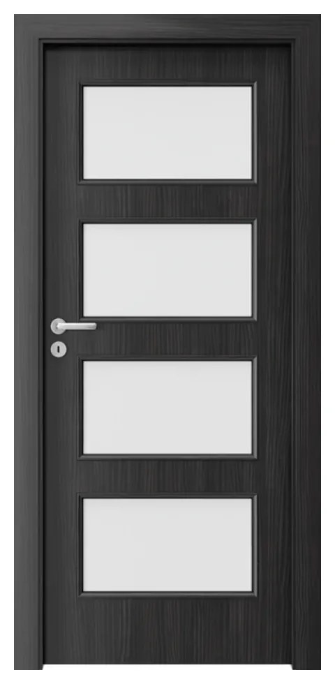 Usa Interior din MDF Porta Laminate CPL Model 5.5 (Culoare: Wenge, Toc: Reglabil 10 cm, Maner: Patrat argintiu crom, Dimensiune: 70 cm)