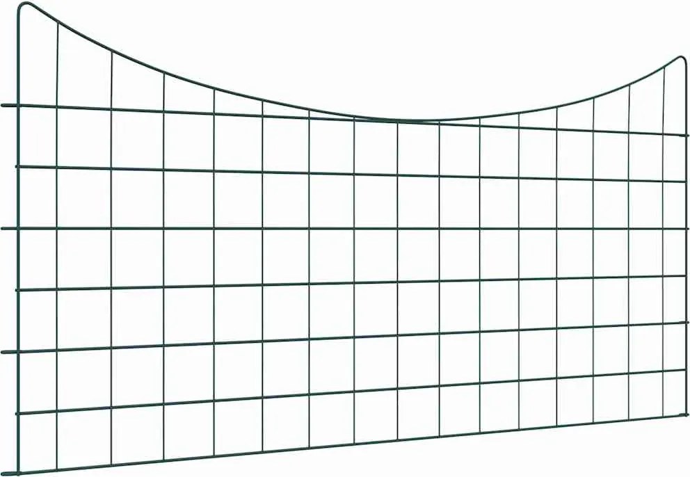 vidaXL Set gard pentru iaz 5 pcs Verde 100 x 50 cm Oțel