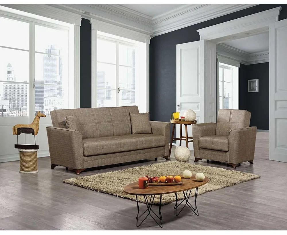 CANAPEA EXTENSIBILA DREAM, 3 LOCURI, MATERIAL TEXTIL, MARO, LADA DEPOZITARE
