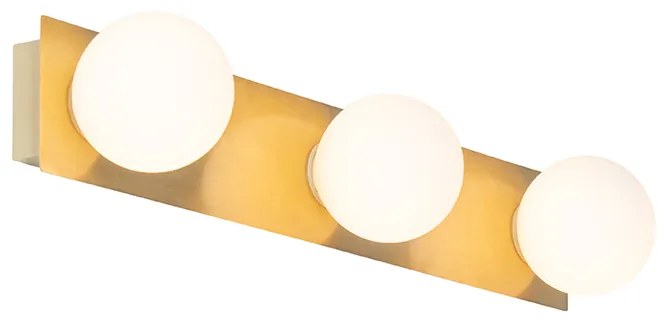 Aplică modernă aurie 48 cm IP44 cu 3 lumini - Cederic