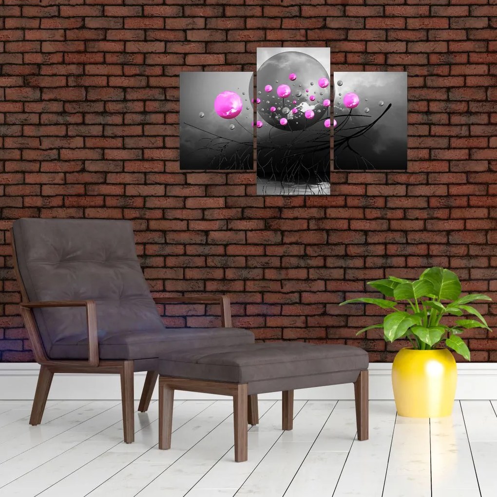 Tabloul cu bile roz (90x60 cm)