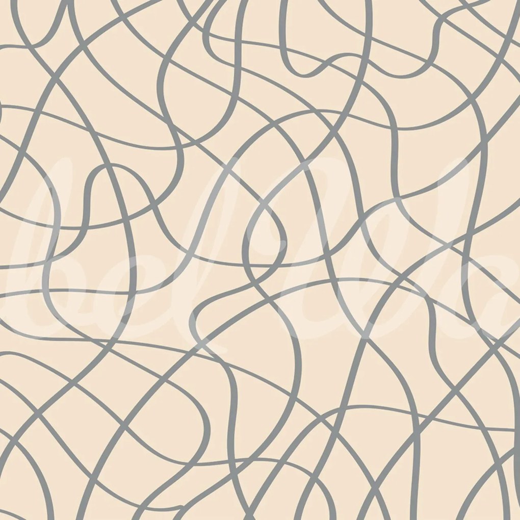 Fototapet, Doodle Lines, Beige, Rebel Walls