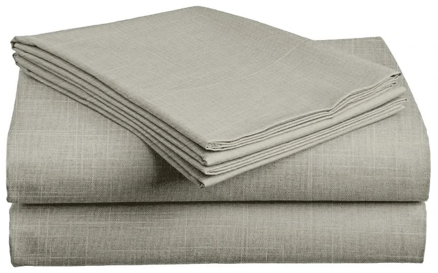 Cearceaf de bumbac SLUB 140x240 cm gri-verde, 100% bumbac Dimensiune: 140 x 240 cm