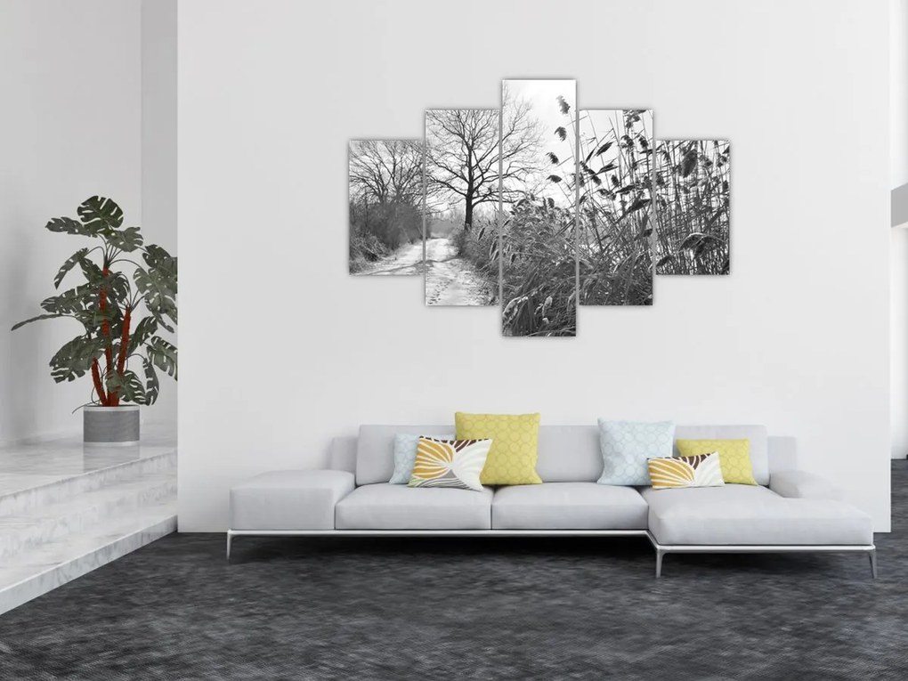 Tablou - Câmpuri în timpul iernii (150x105 cm)