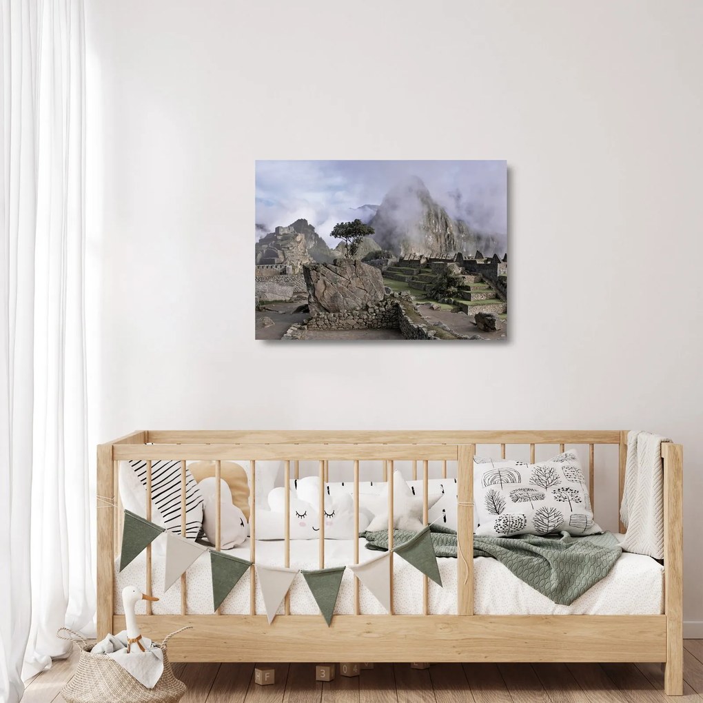 Tablou pe sticlă - Machu Picchu (70x50 cm)