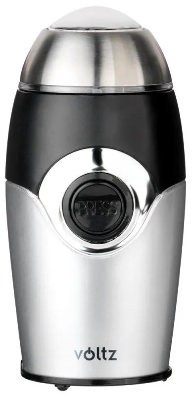 Rasnita electrica pentru cafea Voltz V51172B, 200W, 50 gr, Argintiu/Negru