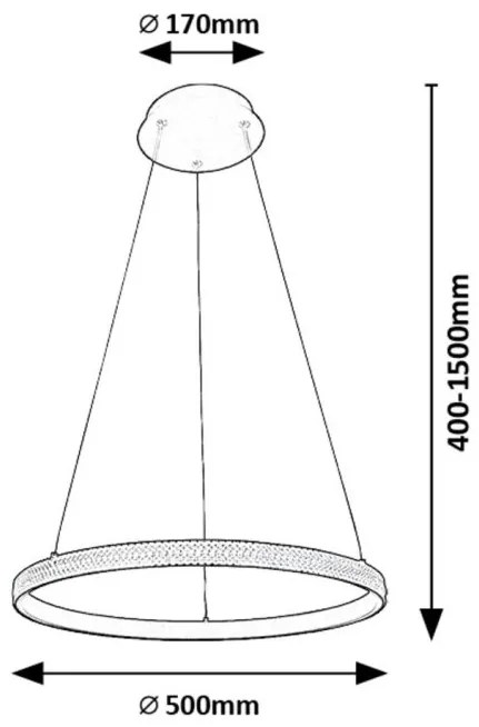 Lustra suspendata LED inelara Grete 50cm