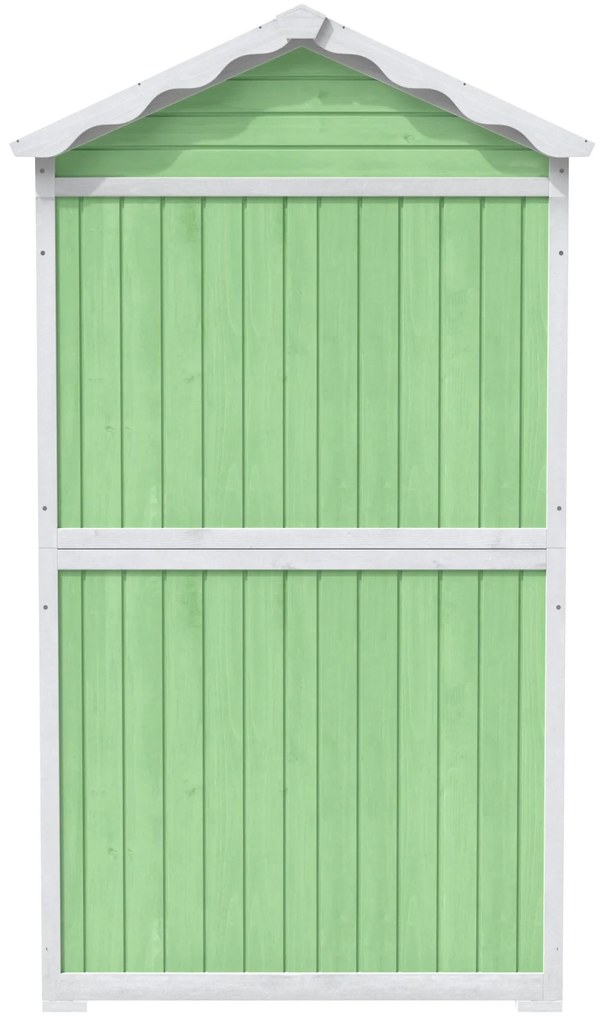 Depozit exterior pentru mobilier de grădină din lemn, design rezistent la intemperii cu întărituri stabile în formă de X, 93x45x179 cm, Verde