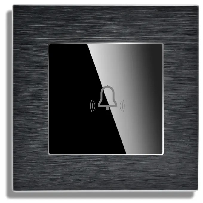 Buton Sonerie cu Touch, cu Revenire, din Sticla si Rama de Aluminiu LUXION