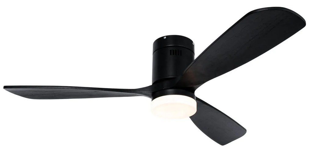 Ventilator de tavan negru incluzând LED cu telecomandă - Sofia
