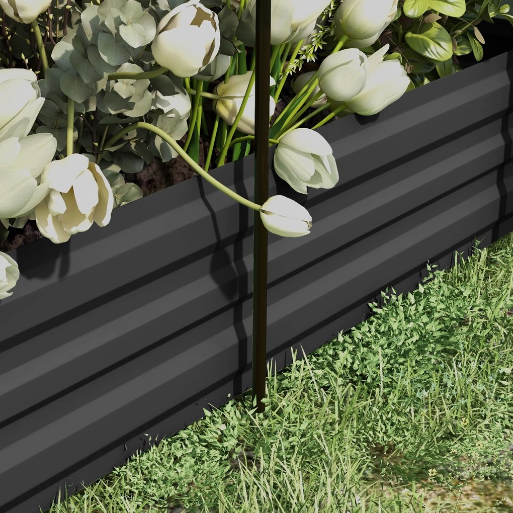 Outsunny Pat înalt cu plasă de protecție pentru păsări și protecție solară, carcasă metalică, 230x110x110 cm, Gri/Verde/Negru | Aosom Romania