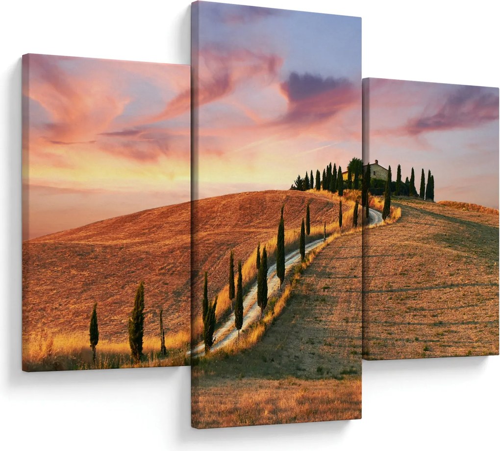 Tablou - Casa pe deal Toscana, Italia (90x60 cm)