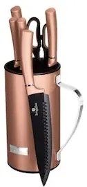 Set de cutite cu stativ, 7 piese, Rose Gold Berlinger Haus BH 2583