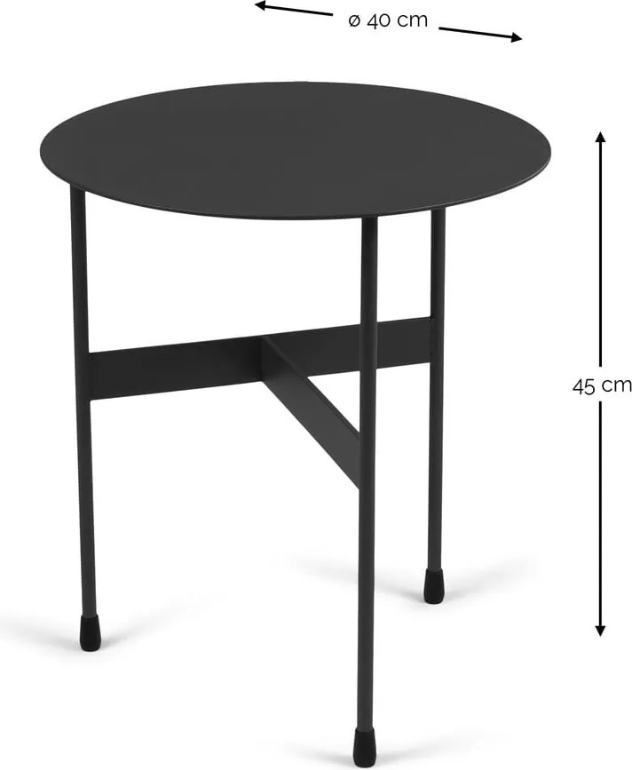 Măsuță auxiliară rotundă din metal ø 40 cm Mira – Spinder Design