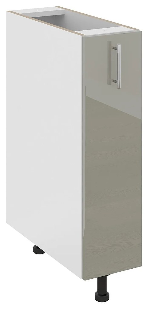 Corp Baza Jolly Karo, Gri Lucios/Alb, MDF, 20 x 50 x 80 cm