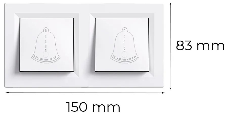 Întrerupător cu clopot dublu Nova 101N cu cadru alb