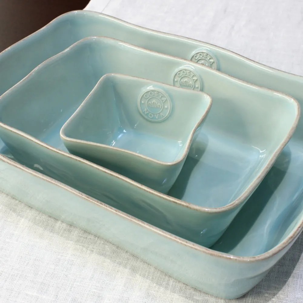 Formă de copt din gresie ceramică Costa Nova Blue, 25 x 18,6 cm, turcoaz