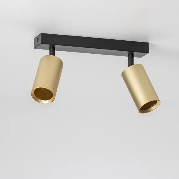 Brilagi - Spot reglabil LED RGBW SELE GOLDEN 2xGU10/6W/230V negru/auriu