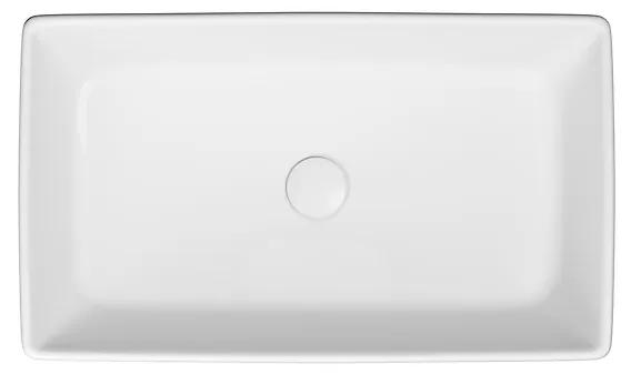 Lavoar pe blat alb 60 cm, dreptunghiular, Cersanit City 600x360 mm
