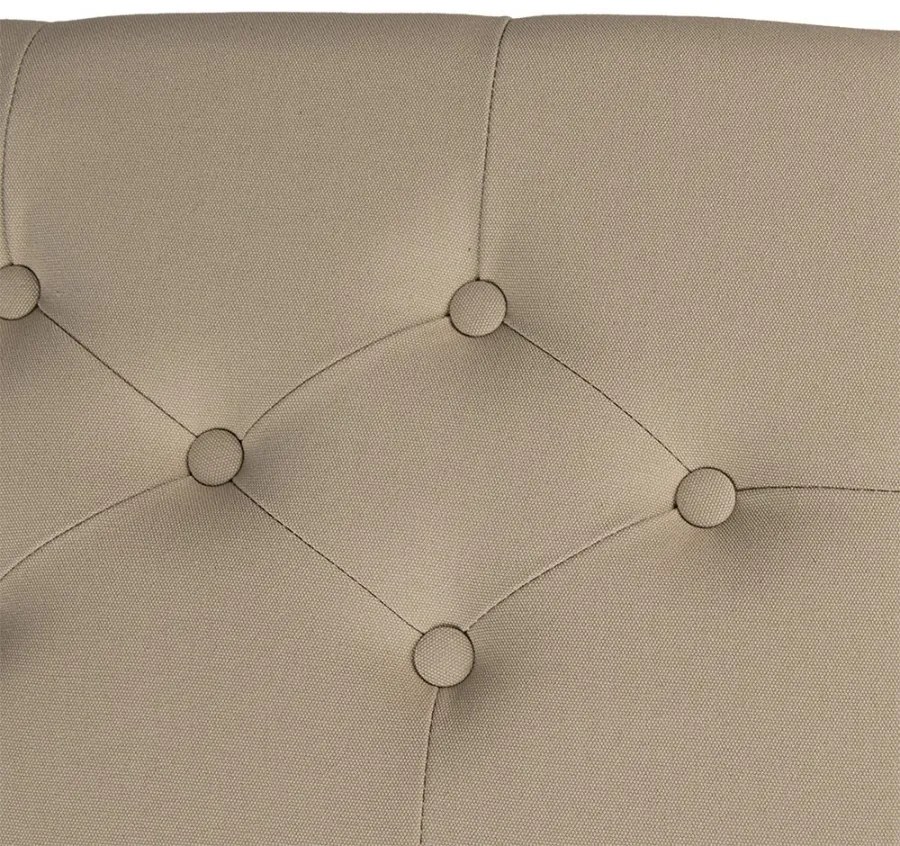 Bancheta shabby chic 2 locuri, bej, stofa, 122x41x46 cm