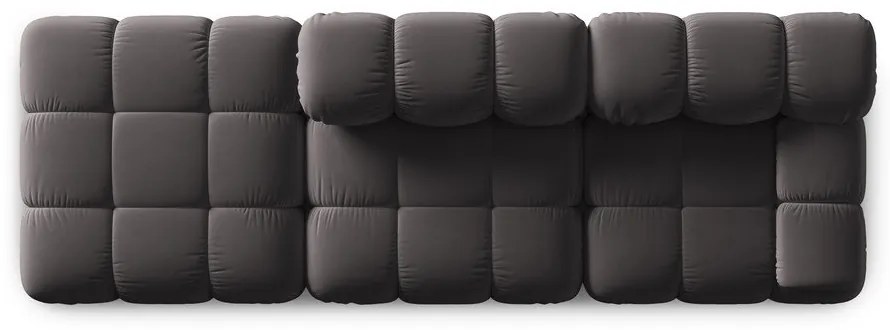 Canapea gri închis cu tapițerie din catifea 282 cm Bellis – Micadoni Home