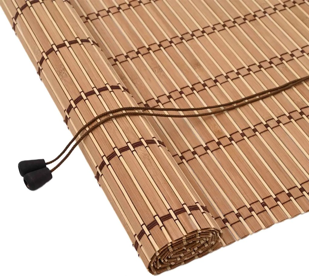 vidaXL Rulou textil cu perdele Manual Natură 110 x 220 cm Bambus