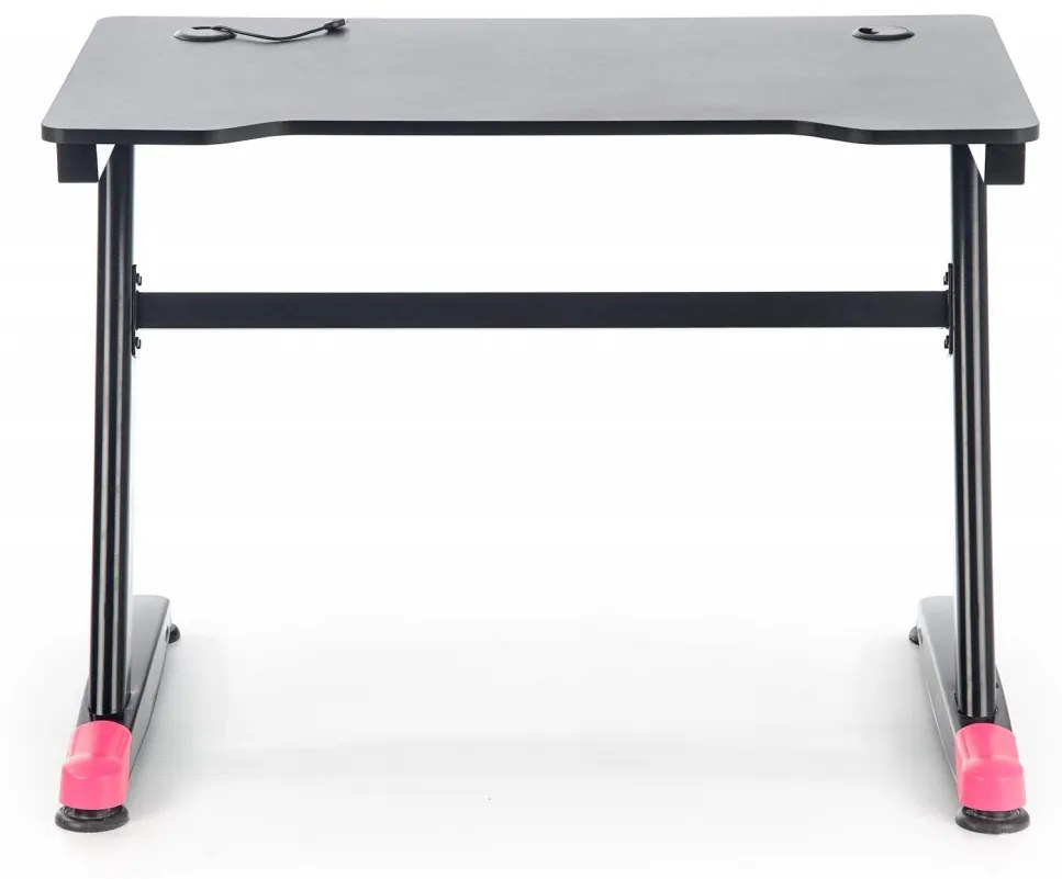 Birou de gaming B40 negru/rosu L100 cm